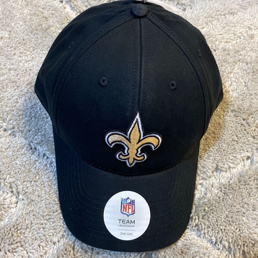 New Orleans Saints Black Adjustable Hat